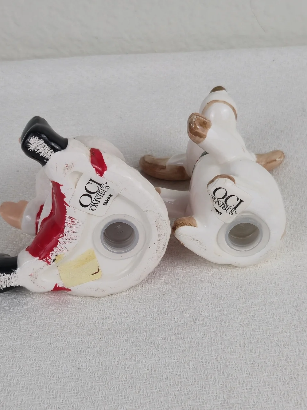 Vintage OCI Omnibus Santa & Reindeer Salt & Pepper Shakers